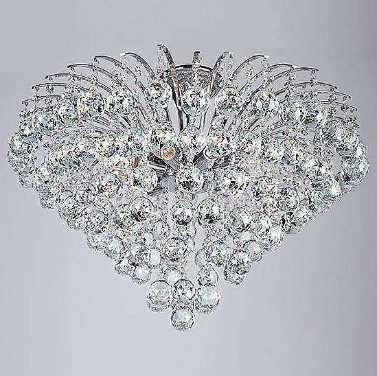 Люстра на штанге Eurosvet Ostiniya 3299/9 хром прозрачный хрусталь Strotskis 3299/9