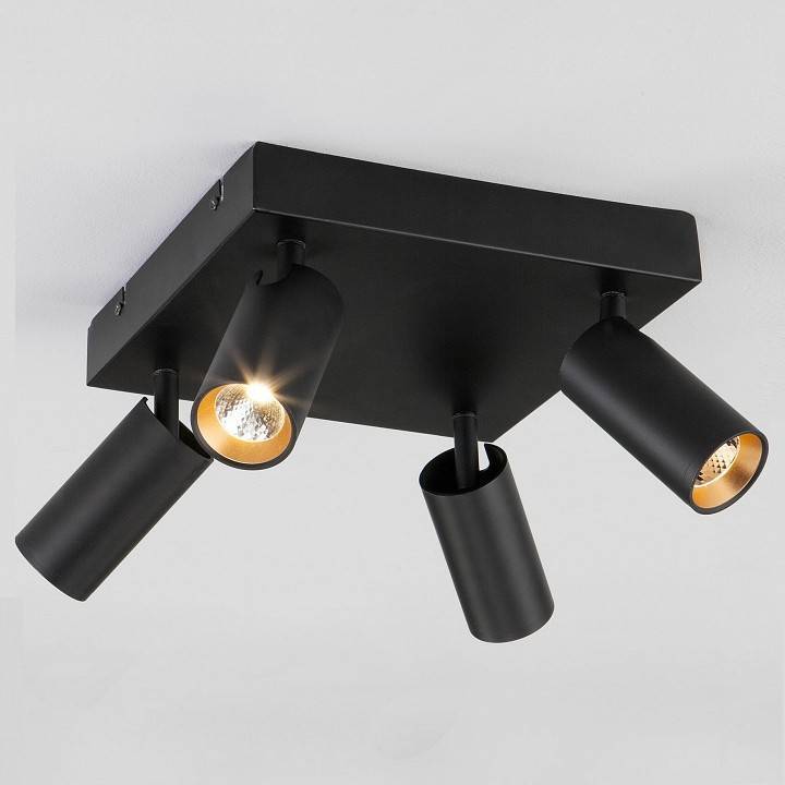 Спот Eurosvet Fleur LED черный/золото 20066/4