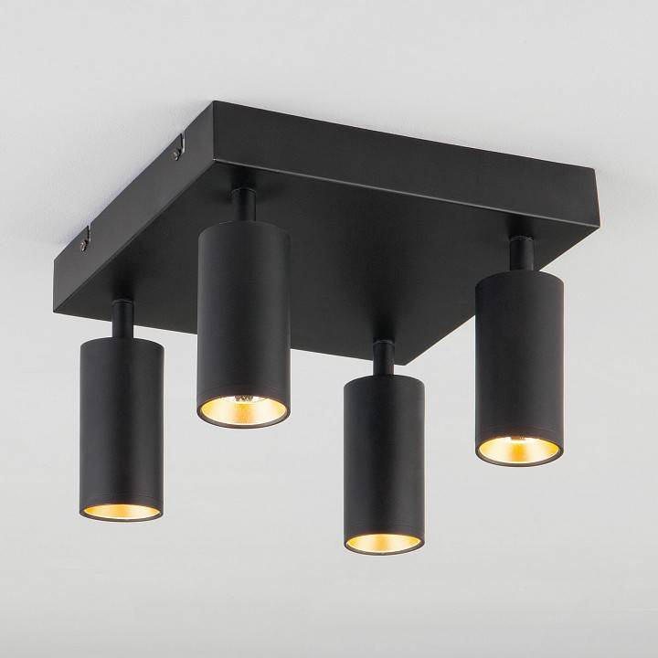 Спот Eurosvet Fleur LED черный/золото 20066/4