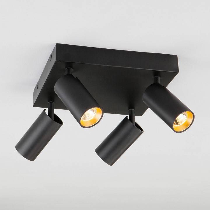 Спот Eurosvet Fleur LED черный/золото 20066/4