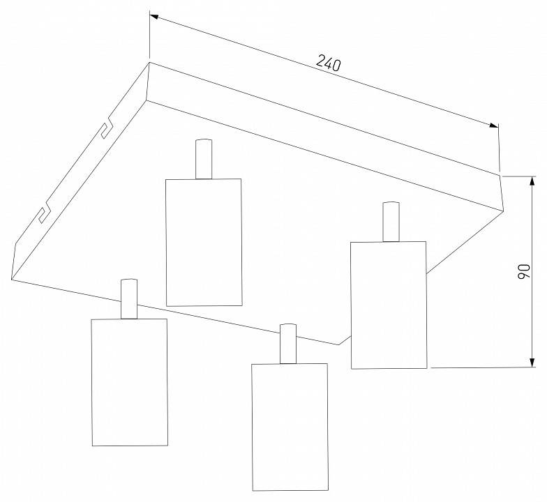 Спот Eurosvet Fleur LED черный/золото 20066/4