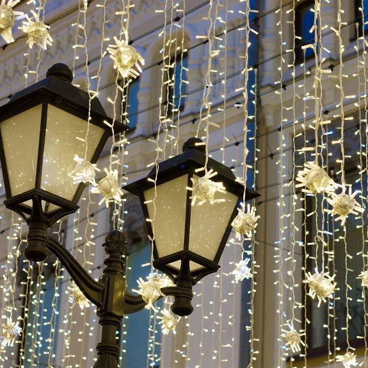 Гирлянда Нить Eurosvet 10м 100LED белая IP65 400-101