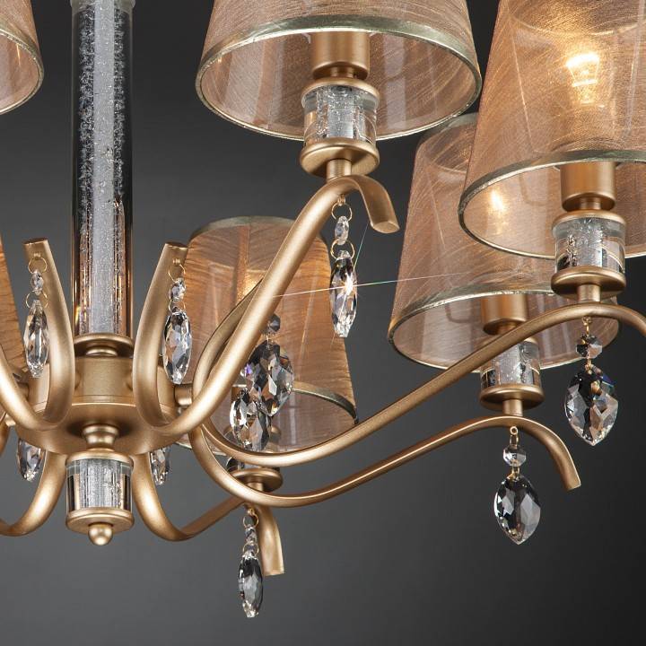 Подвесная люстра Eurosvet Alcamo 60103/8 перламутровое золото 60103/8