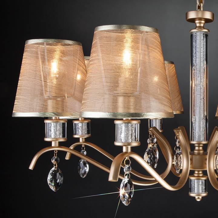 Подвесная люстра Eurosvet Alcamo 60103/8 перламутровое золото 60103/8