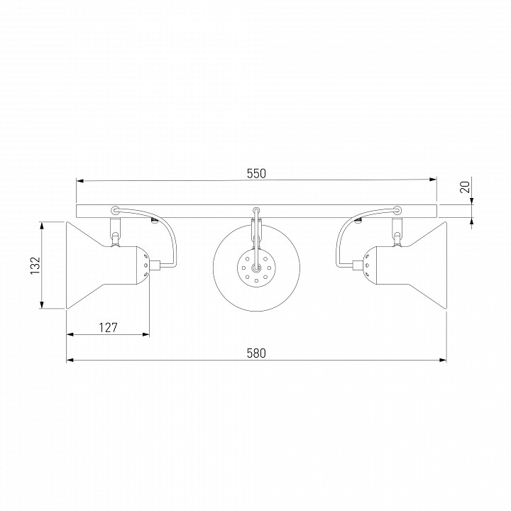 Спот Eurosvet Canotier белый/золото 20083/3