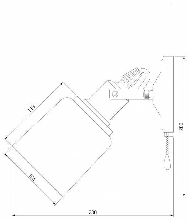 Бра Eurosvet Astor 70111/1 черный