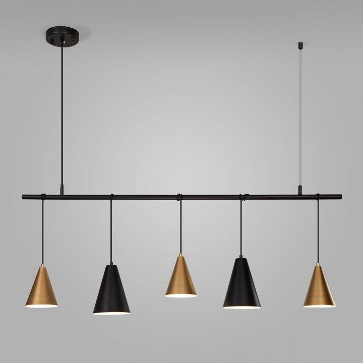 Подвесной светильник Eurosvet Castle 50088/5 черный/золото 50088/5 черный/золото