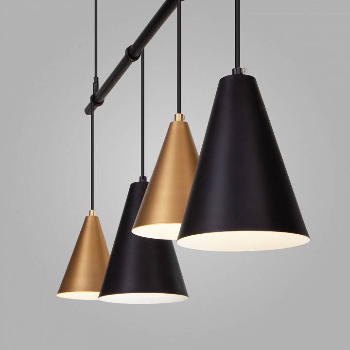 Подвесной светильник Eurosvet Castle 50088/5 черный/золото 50088/5 черный/золото