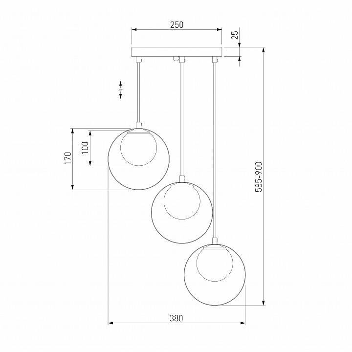 Подвесной светильник Eurosvet Dublin 50205/3 черный/бронза