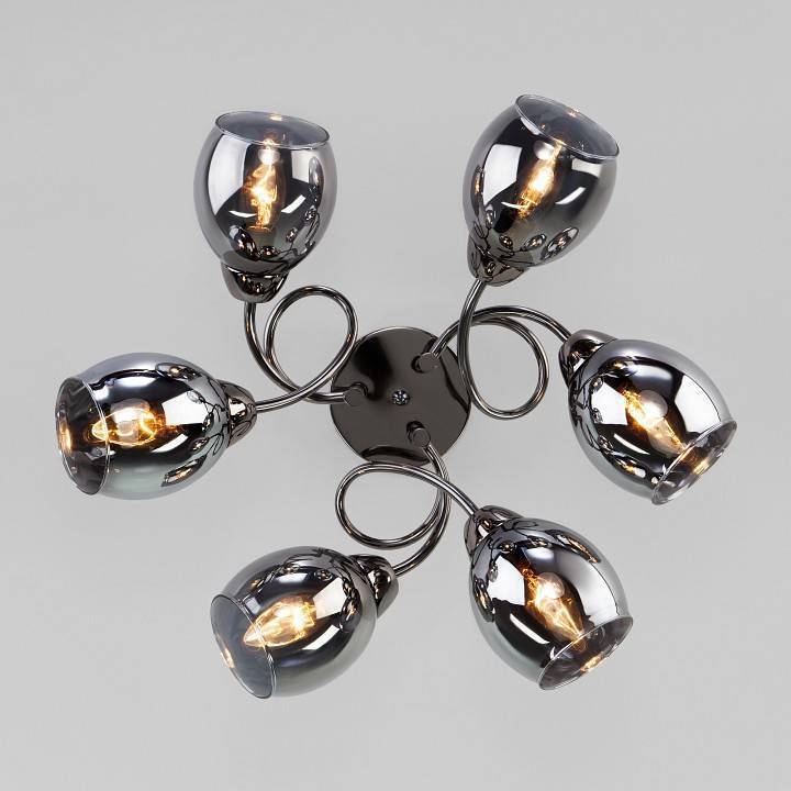 Потолочная люстра Eurosvet Roselyn черный жемчуг 30171/6