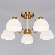 Люстра на штанге Eurosvet Carissa 30172/5 античная бронза 30172/5