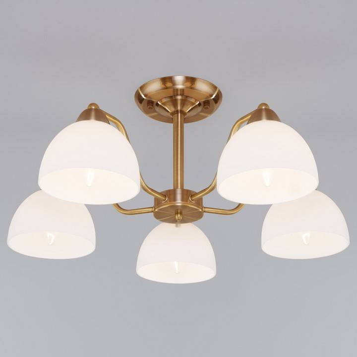 Люстра на штанге Eurosvet Carissa 30172/5 античная бронза 30172/5