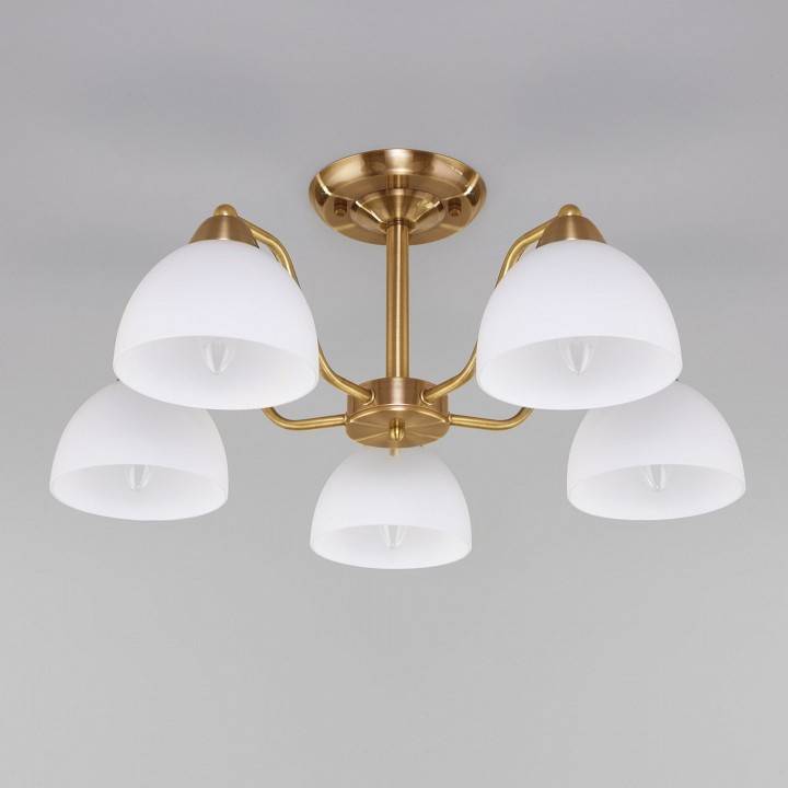 Люстра на штанге Eurosvet Carissa 30172/5 античная бронза 30172/5