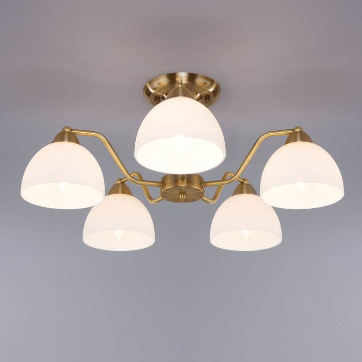 Люстра на штанге Eurosvet Carissa 30172/5 античная бронза 30172/5