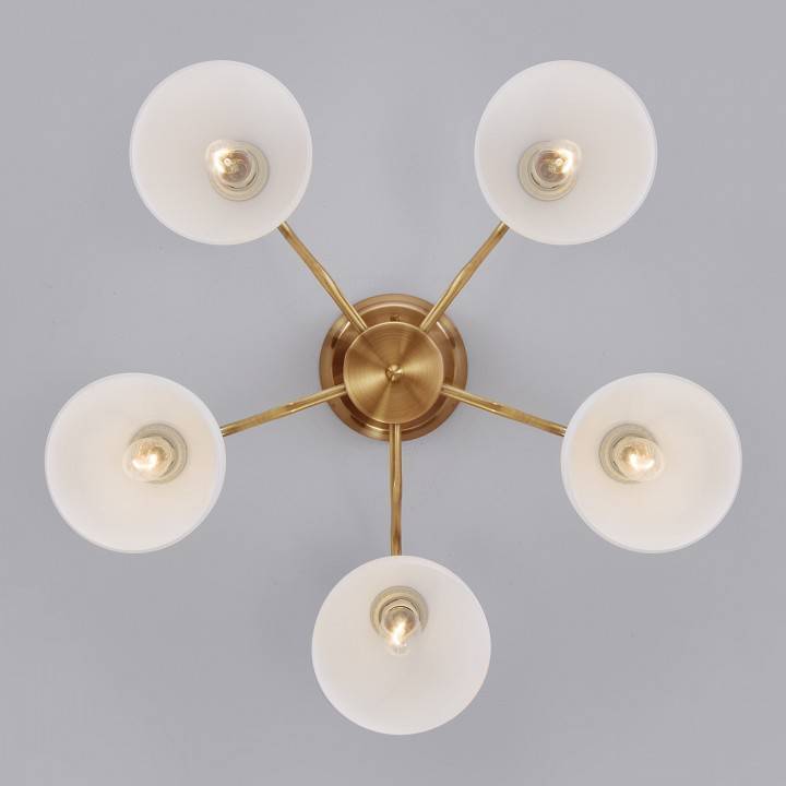 Люстра на штанге Eurosvet Carissa 30172/5 античная бронза 30172/5