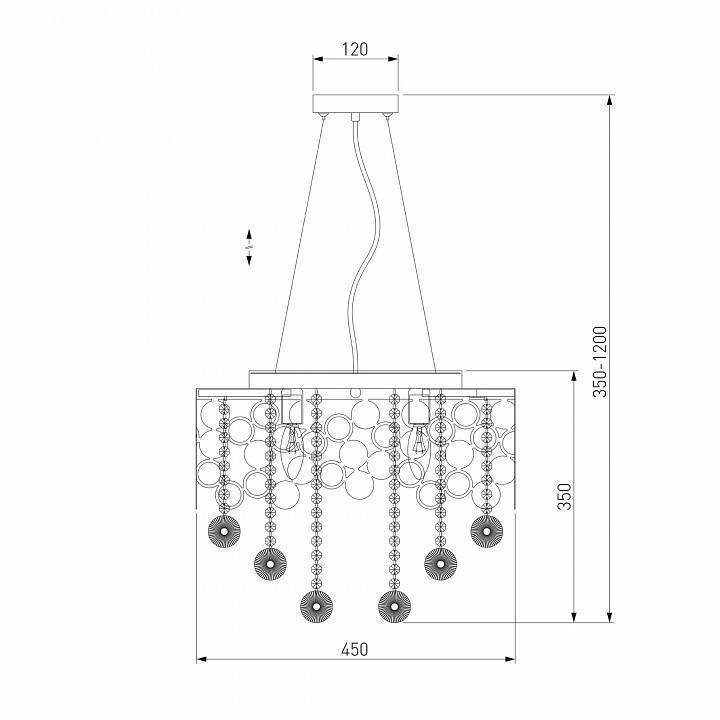 Подвесной светильник Eurosvet Lianna 10123/6 хром Strotskis Smart 10123/6