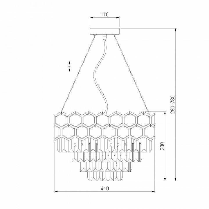 Подвесной светильник Eurosvet Ariana 10124/5 Strotskis Smart золото 10124/5 золото