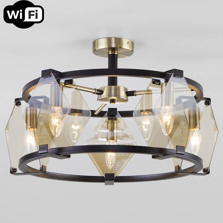 Люстра на штанге Eurosvet Aragon 60126/5 черный Smart 60126/5