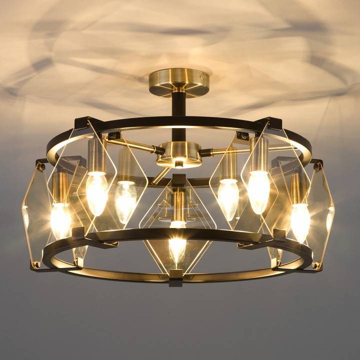 Люстра на штанге Eurosvet Aragon 60126/5 черный Smart 60126/5