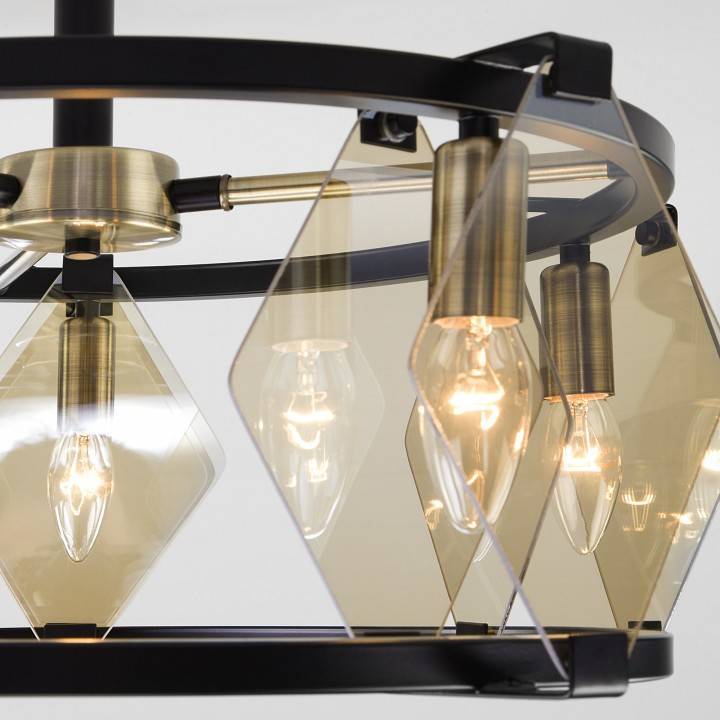 Люстра на штанге Eurosvet Aragon 60126/5 черный Smart 60126/5