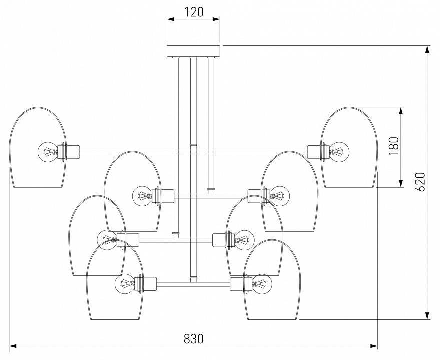 Люстра на штанге Eurosvet Gardie 70141/8 хром