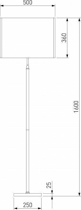 Торшер Eurosvet Notturno 01163/1 латунь