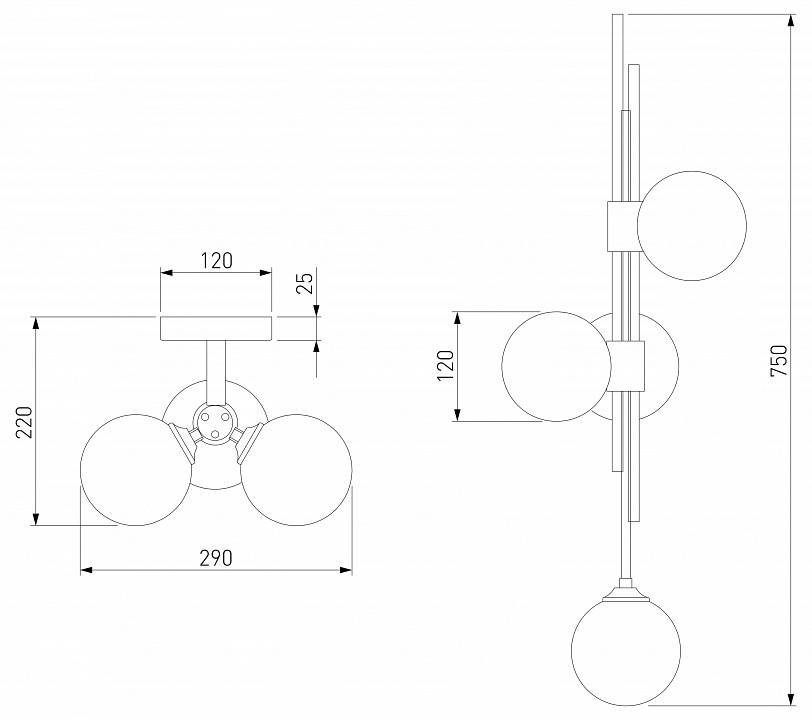 Бра Eurosvet Volver 50383/3 латунь