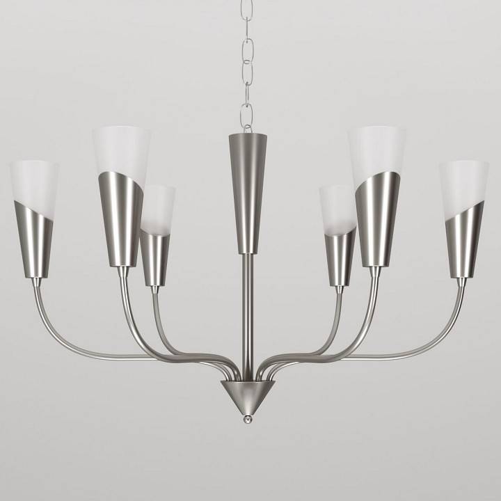 Подвесная люстра Eurosvet Rhyton 60167/6 никель