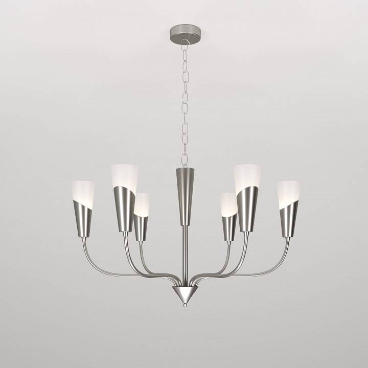 Подвесная люстра Eurosvet Rhyton 60167/6 никель