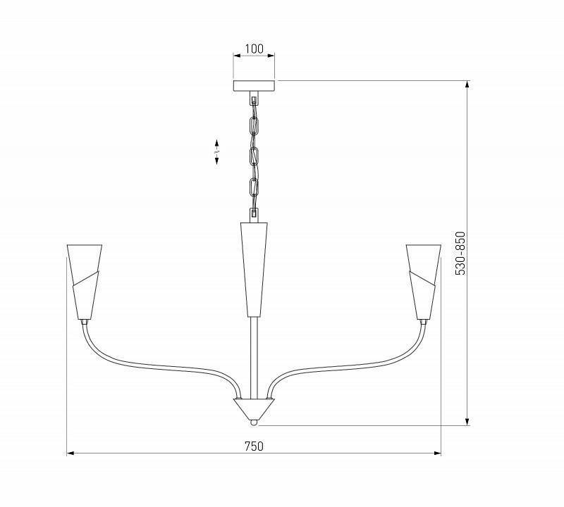 Подвесная люстра Eurosvet Rhyton 60167/6 никель