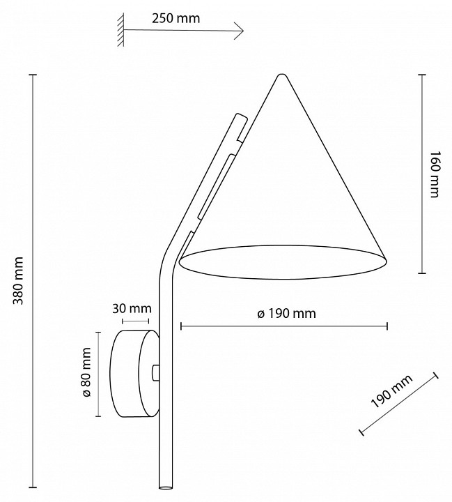 Бра TK Lighting Cono 11089 CONO BEIGE