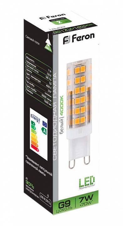 Лампа светодиодная Feron LB-433 G9 7Вт 4000K 25767