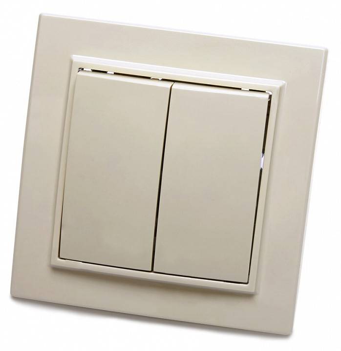 Выключатель двухклавишный Stekker Эрна 39231