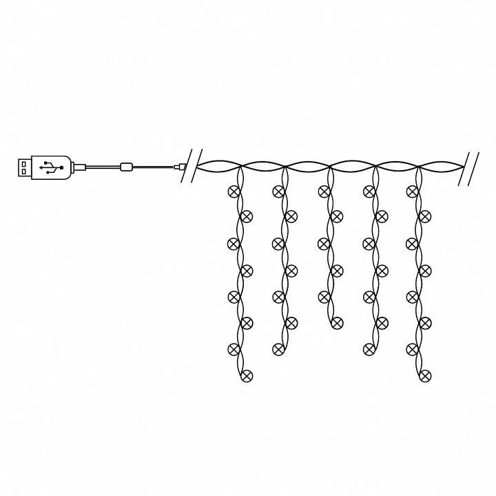 Гирлянда с насадками Feron CL592 Шарики 5 м 20 LED теплый белый 41643