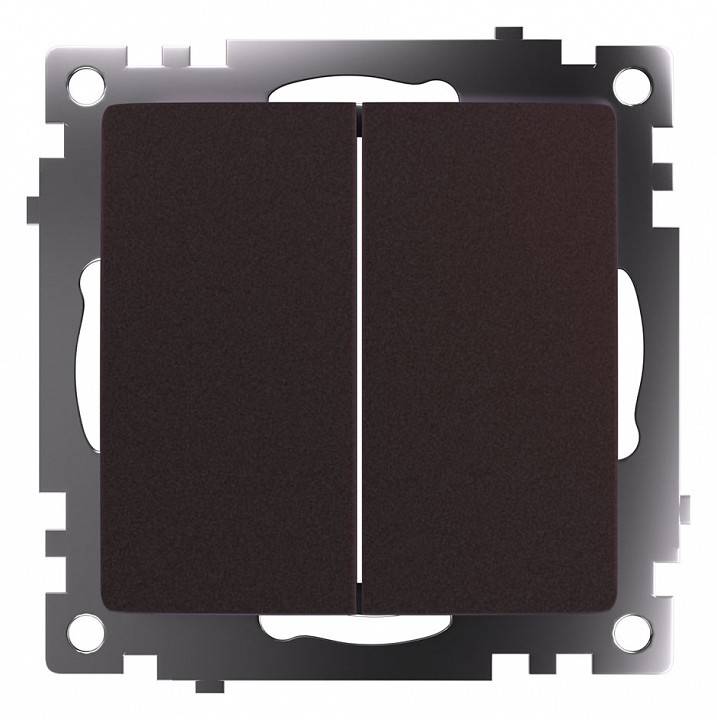 Выключатель двухклавишный без рамки Stekker Катрин 49019