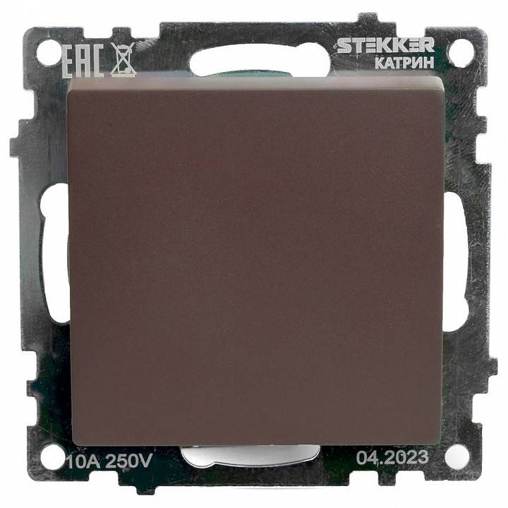 Выключатель одноклавишный без рамки Stekker Катрин 49180