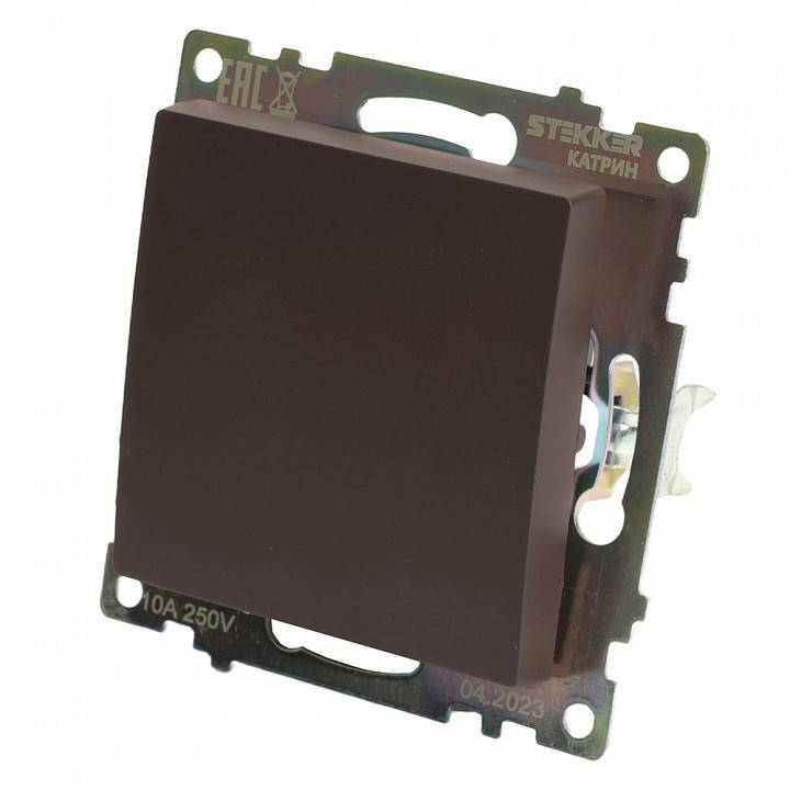Выключатель одноклавишный без рамки Stekker Катрин 49180