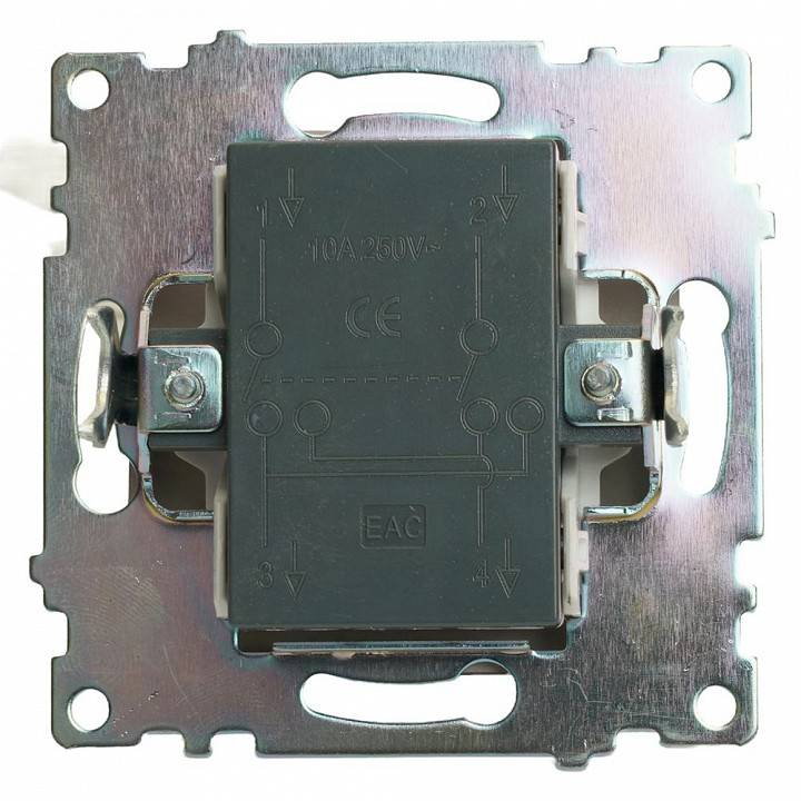 Выключатель одноклавишный без рамки Stekker Катрин 49180