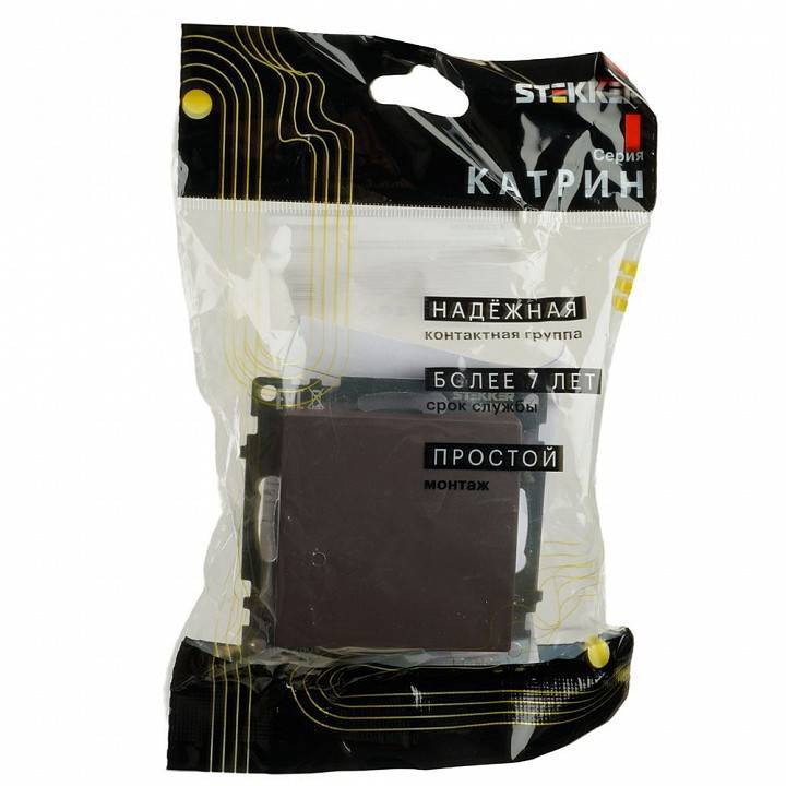 Выключатель одноклавишный без рамки Stekker Катрин 49180