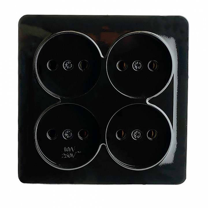 Розетка четверная без заземления Stekker София 49321