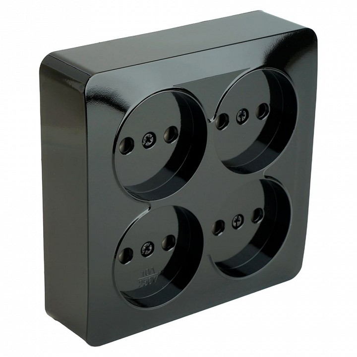 Розетка четверная без заземления Stekker София 49321