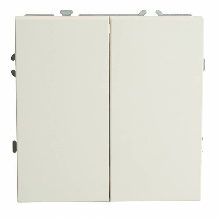 Выключатель двухклавишный без рамки Stekker RSW10-5107-01 49869