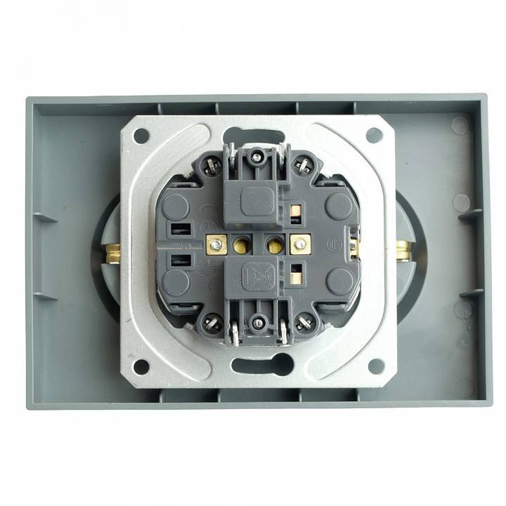 Розетка двойная с заземлением, без рамки Stekker Эмили 49960