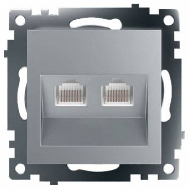 Розетка двойная Ethernet RJ-45 без рамки Stekker Катрин 50005