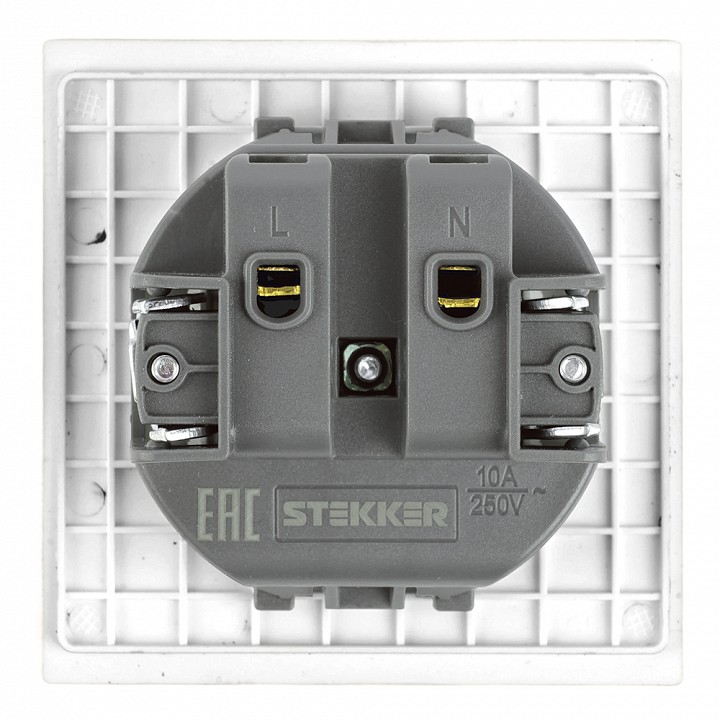 Розетка без заземления и со шторкой Stekker Мия 50439