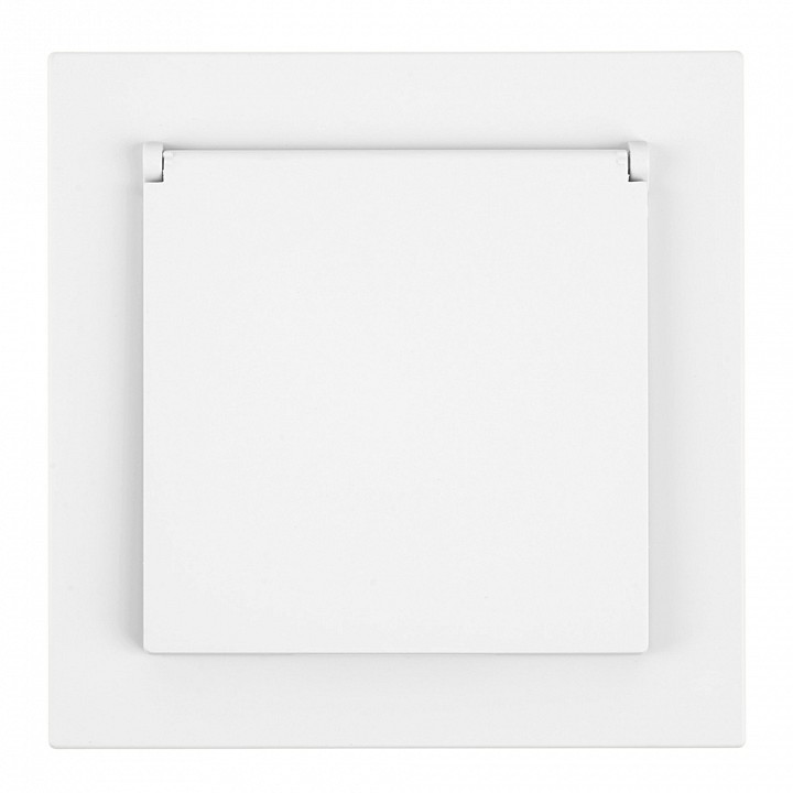 Розетка двойная с заземлением и со шторками, с крышкой Stekker Мия 50441