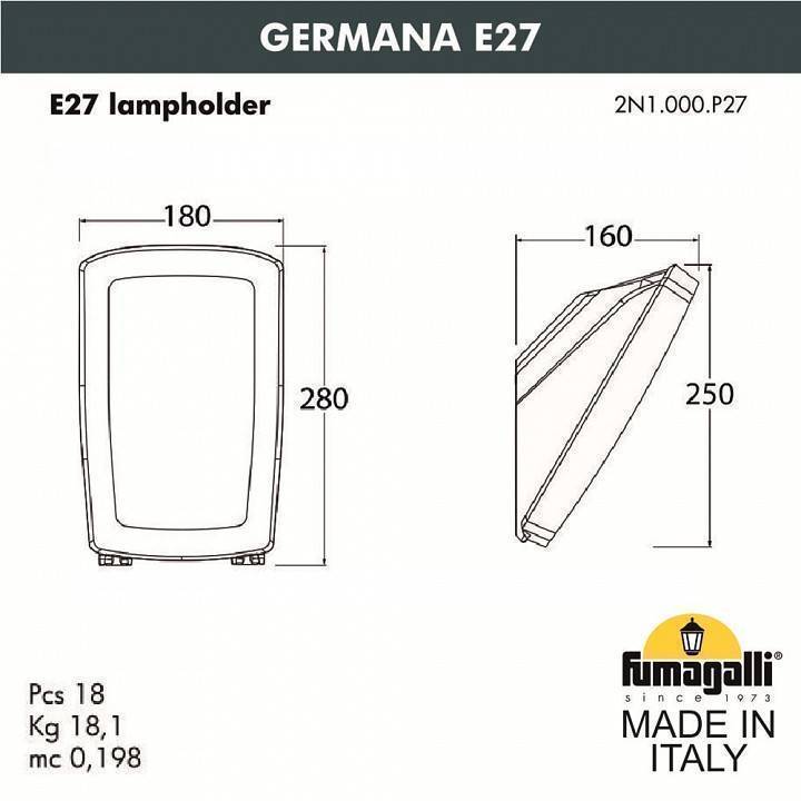 Светильник на штанге Fumagalli Germana 2N1.000.000.LYF1R