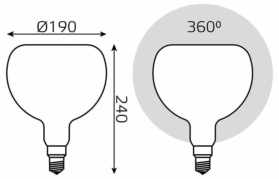 Лампа светодиодная Gauss Filament E27 10Вт 4100K 1017802210-D