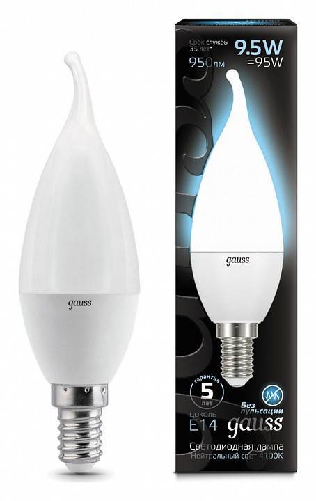 Лампа светодиодная Gauss Black G45 E14 9.5 Вт 4100 K 104101210