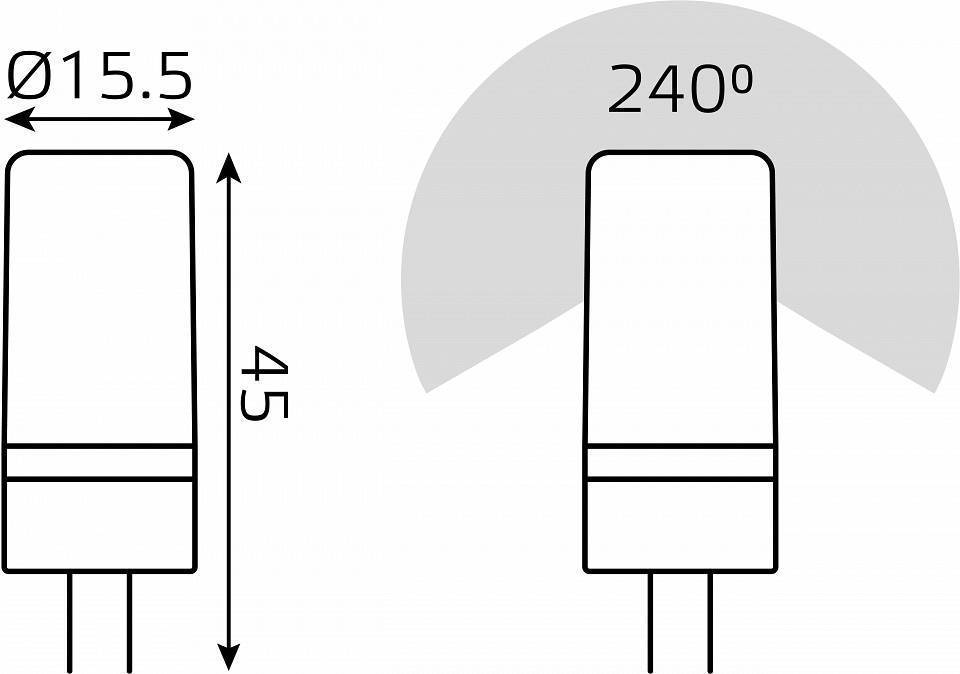 Лампа светодиодная Gauss Elementary G4 5 Вт 4100 K 18725